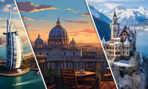 برج العرب دبی، کلیسای سنت پیتر، قلعه برفی Neuschwanstein