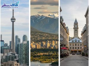 تصویری از نمای شهری مدرن در تورنتو یا ونکوور کانادا، مناسب برای مقاله بهترین شهرهای کانادا برای متخصصان IT
